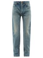 Balenciaga - High-rise Straight-leg Jeans - Womens - Light Denim