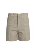 Chloé Striped Stretch Wool-blend Shorts