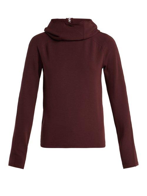 Matchesfashion.com Paco Rabanne - Funnel Neck Hooded Jersey Sweater - Womens - Burgundy