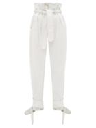 Matchesfashion.com Re/done Originals - X The Attico Paperbag Waist Denim Trousers - Womens - Light Denim