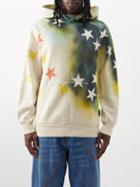 Palm Angels - Stars Graffiti Cotton-jersey Hoodie - Mens - White Multi