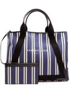 Balenciaga Navy Cabas M Cotton-canvas Tote Bag