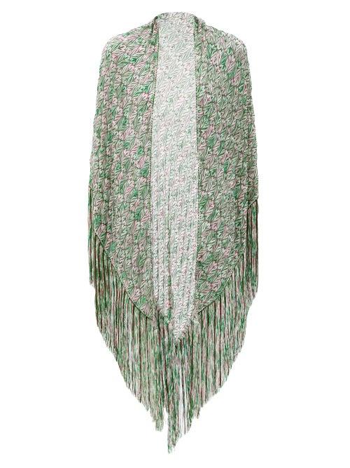 Matchesfashion.com Missoni - Fringed Abstract-jacquard Shawl - Womens - Multi