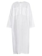 Adam Lippes Round-neck Cotton And Linen-blend Dress