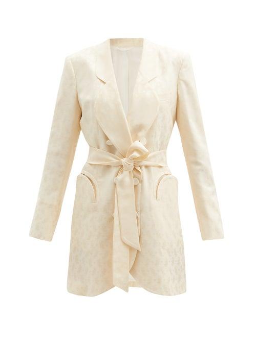 Matchesfashion.com Blaz Milano - Whisper Sunshine Paisley-jacquard Silk Jacket - Womens - Cream