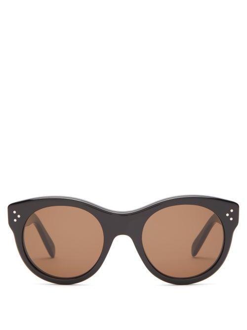 Ladies Accessories Celine Eyewear - Round Acetate Sunglasses - Womens - Black