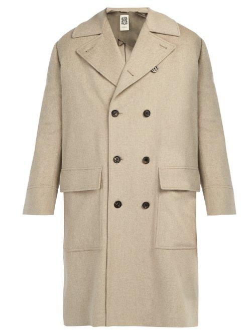 Matchesfashion.com Connolly - Oversized Double Breasted Wool Coat - Mens - Beige