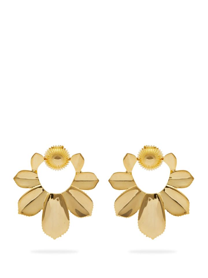 Joelle Kharrat Floral Gold-plated Earrings