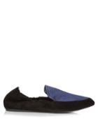 Lanvin Satin And Suede Loafers