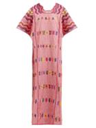 Matchesfashion.com Pippa Holt - No. 130 Embroidered Cotton Kaftan - Womens - Red Stripe