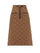Matchesfashion.com Gucci - Mickey Mouse Twill Pencil Skirt - Womens - Brown