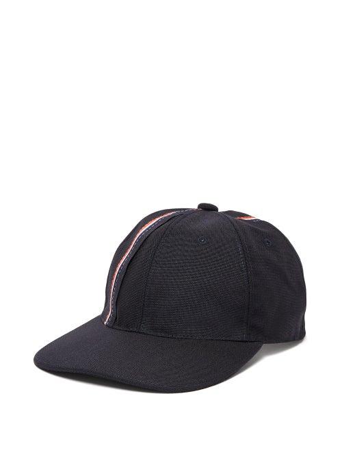 Matchesfashion.com Thom Browne - Tricolour Stripe Wool And Mohair Blend Cap - Mens - Navy