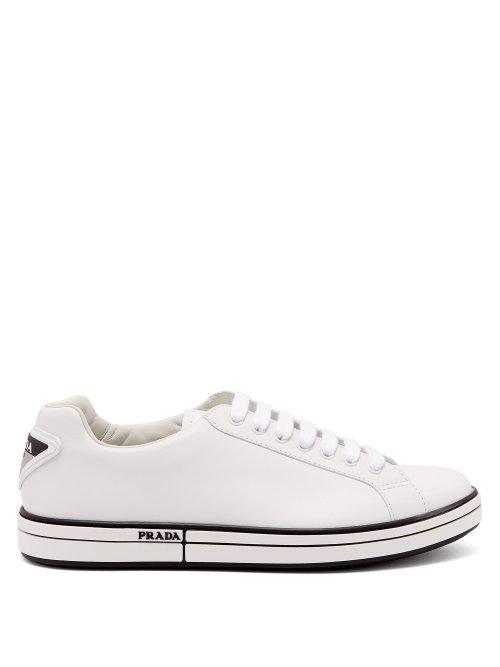 Matchesfashion.com Prada - Low Top Leather Trainers - Mens - White