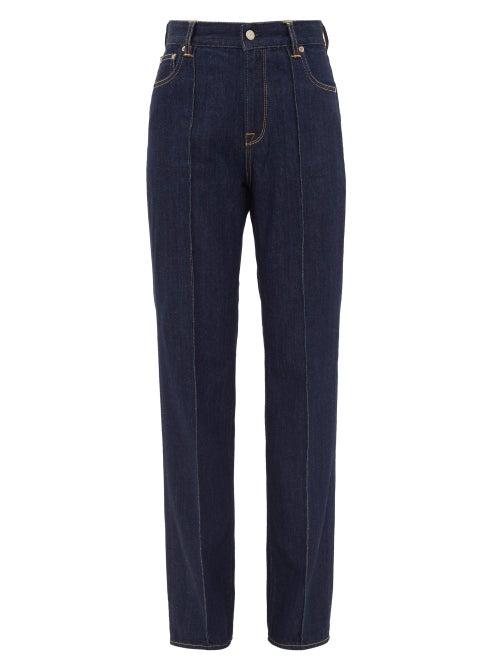 Matchesfashion.com Golden Goose - Hannah High-rise Cotton Jeans - Womens - Dark Denim