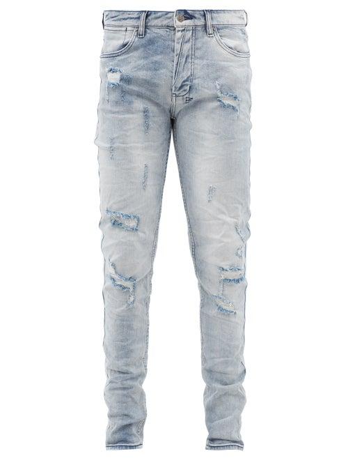 Ksubi - Van Winkle Distressed Skinny Jeans - Mens - Blue