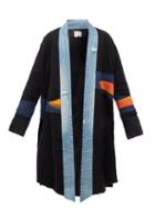 Greg Lauren - Sunrise Upcycled-blanket Wool-blend Overcoat - Mens - Black