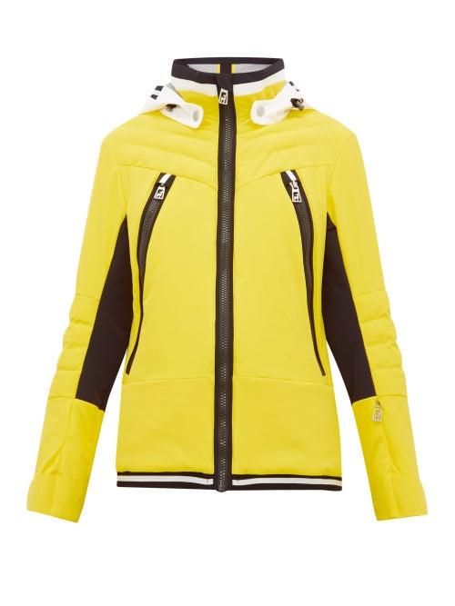 Matchesfashion.com Toni Sailer - Cosima Striped Soft Shell Ski Jacket - Womens - Yellow