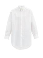 Matchesfashion.com Jw Anderson - Oversized Curved-hem Cotton-poplin Shirt - Mens - White