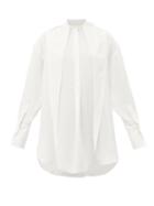 Peter Do - Exaggerated-tie Oversized Silk Shirt - Womens - White