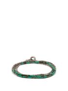 M Cohen Horizon Bead-embellished Silver Bracelet