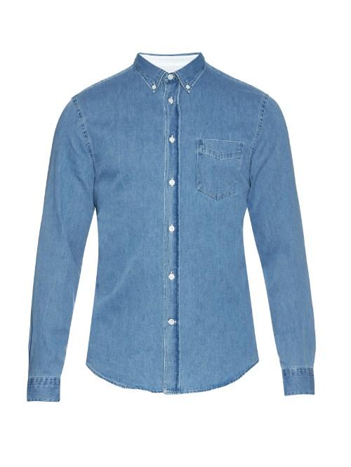 Acne Studios Isherwood Bleached-denim Shirt