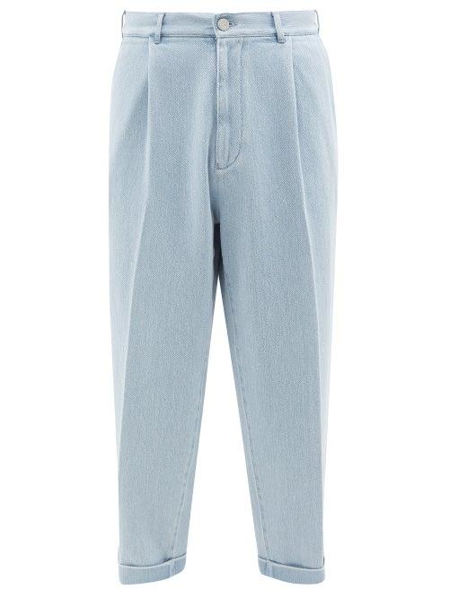 Giorgio Armani - Fade-washed Relaxed-leg Jeans - Mens - Light Blue