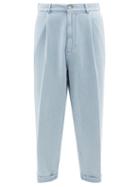 Giorgio Armani - Fade-washed Relaxed-leg Jeans - Mens - Light Blue