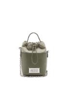 Maison Margiela - 5ac Grained-leather Bucket Cross-body Bag - Mens - Black