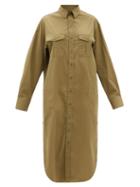 Wardrobe.nyc Wardrobe. Nyc - Release 06 Cotton Midi Shirt Dress - Womens - Khaki