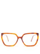 Matchesfashion.com Marni - Hexagonal Tortoiseshell Acetate Glasses - Womens - Tortoiseshell