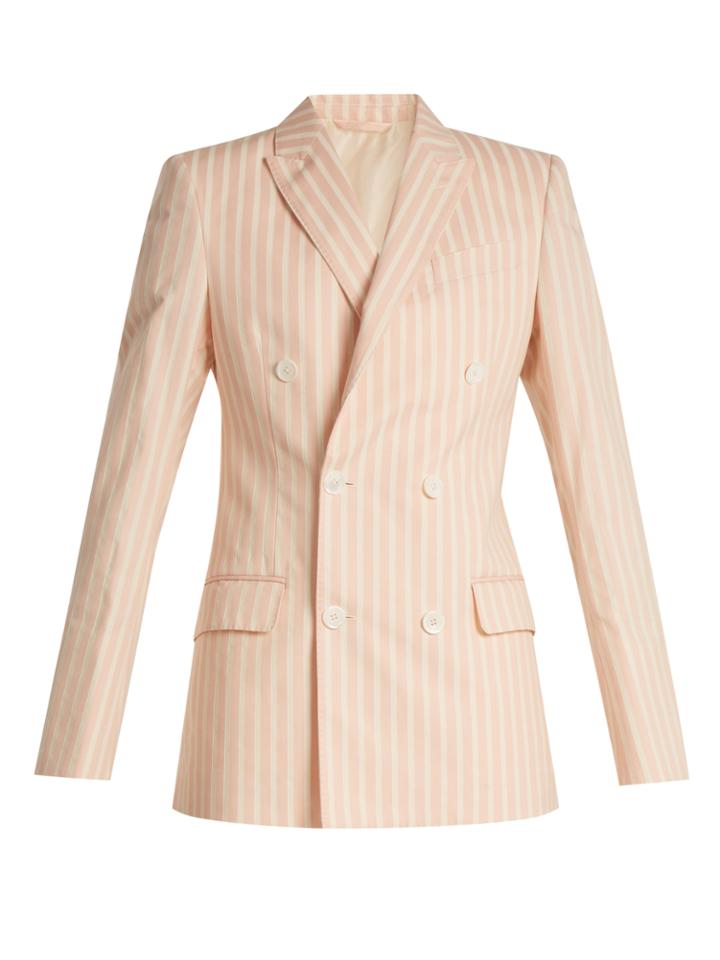 Connolly Striped Double-breasted Cotton Jacket