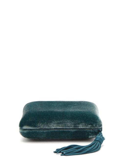 Matchesfashion.com Sophie Bille Brahe - Small Velvet Jewellery Box - Womens - Dark Green