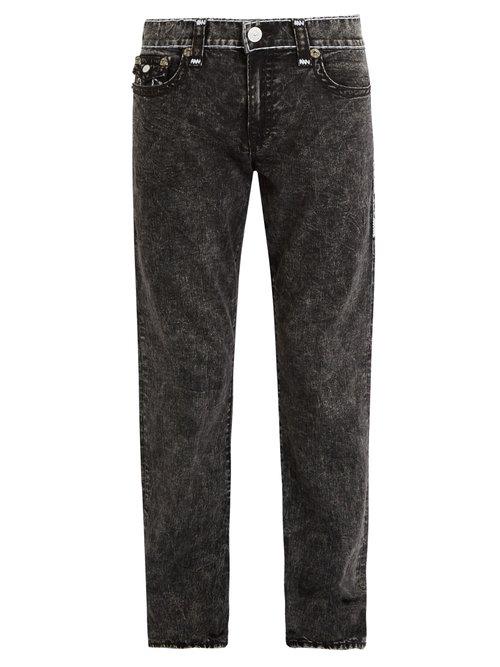 Matchesfashion.com True Religion - Contrast Stitch Mid Rise Straight Leg Jeans - Mens - Multi