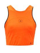 Adidas By Stella Mccartney - Truepace Cross-back Recycled-fibre-blend Top - Womens - Orange