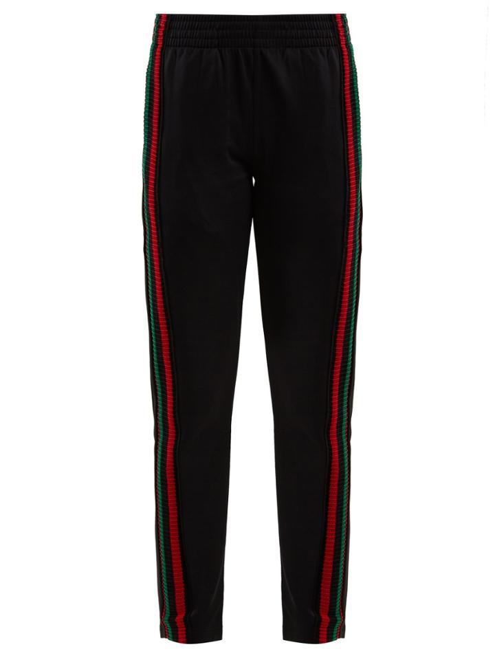 Wales Bonner Striped Crochet-detailed Track Pants