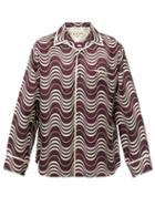 Matchesfashion.com Marni - Psycho Waves Silk Shirt - Mens - Burgundy