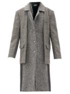 Matchesfashion.com Preen By Thornton Bregazzi - Loretta Layered Single-breasted Wool-twill Coat - Womens - Grey Multi