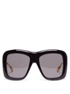 Matchesfashion.com Gucci - Oversized Square Frame Acetate Sunglasses - Womens - Black