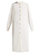 Matchesfashion.com Ganni - Denim Midi Dress - Womens - White