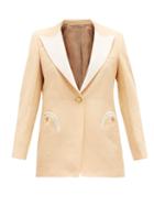 Matchesfashion.com Blaz Milano - Chips Everyday Single-breasted Slubbed Jacket - Womens - Cream
