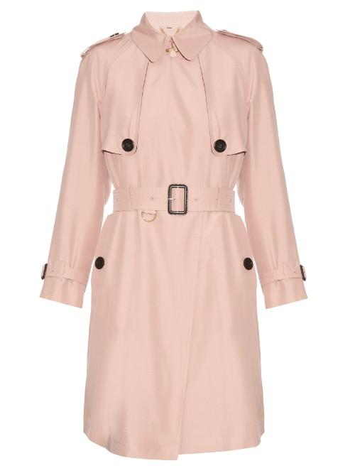 Burberry London Everson Silk-noil Trench Coat