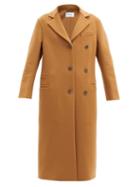 Matchesfashion.com Salvatore Ferragamo - Asymmetric Wool-blend Coat - Womens - Brown