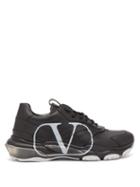 Matchesfashion.com Valentino - Bounce V Logo Leather Trainers - Mens - Black