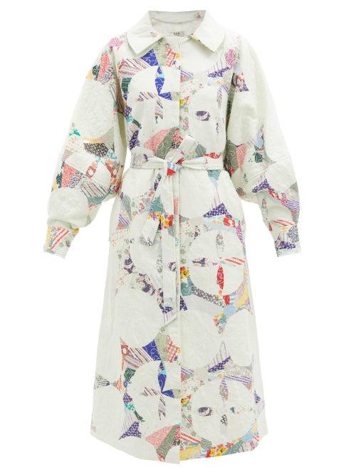 Matchesfashion.com Sea - Paloma Patchwork Quilted Cotton Coat - Womens - White Multi