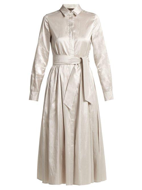 Matchesfashion.com Max Mara - Novara Shirtdress - Womens - Light Grey