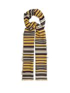 Matchesfashion.com Isabel Marant - Aurora Hand Woven Striped Cashmere Scarf - Mens - Yellow Multi