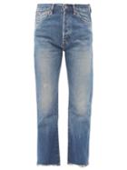 Matchesfashion.com Chimala - Cropped Selvedge-denim Straight-leg Jeans - Womens - Dark Denim