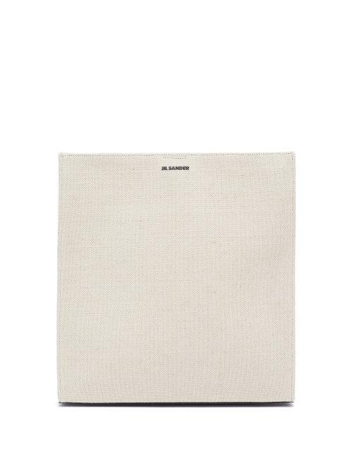 Matchesfashion.com Jil Sander - Tangle Large Canvas Tote Bag - Womens - White Multi