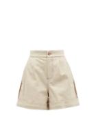 Matchesfashion.com See By Chlo - Panelled Denim Shorts - Womens - Beige