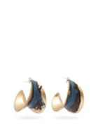 Matchesfashion.com Albus Lumen - Painted Hoop Earrings - Womens - Blue